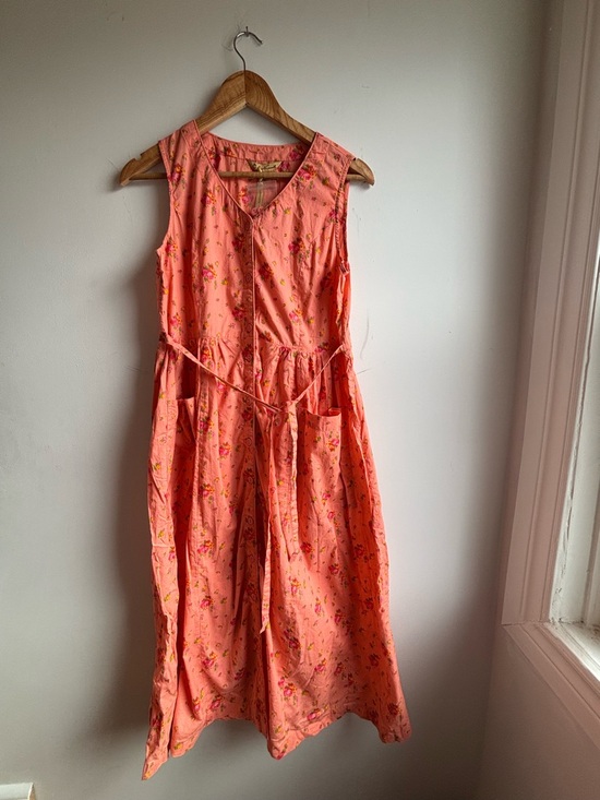 April Cornell Dresses & Skirts - NWT April Cornell Coral Pink Floral Sleeveless Midi Dress